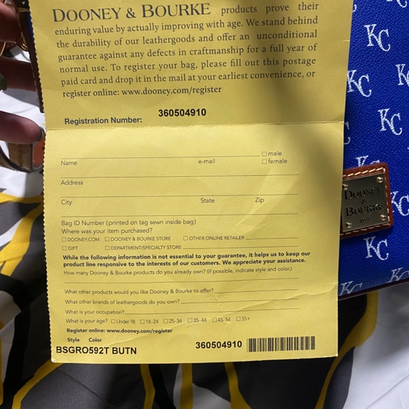 Dooney and Bourke Royal blue bag - Picture 5 of 5